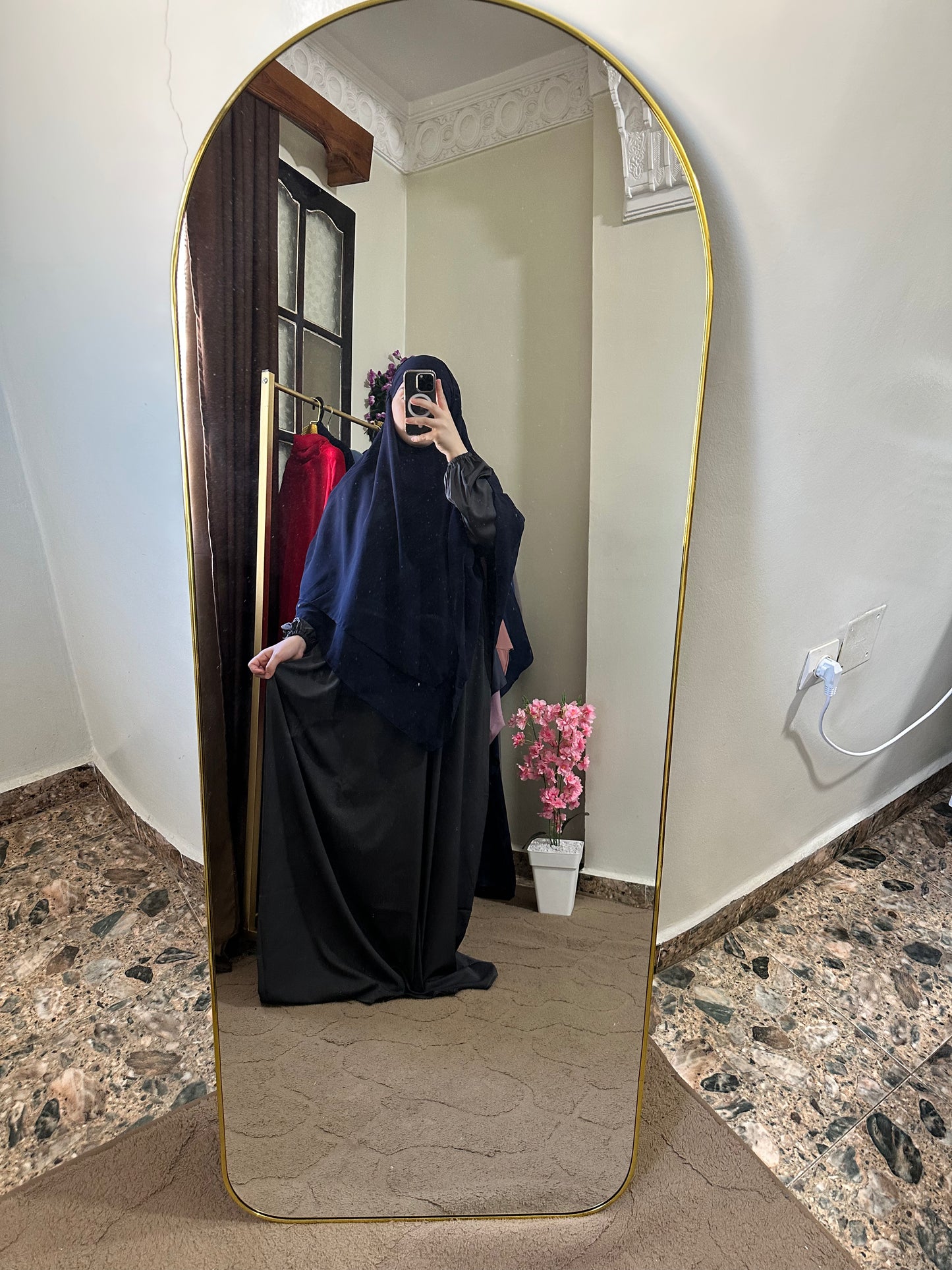 حجاب و إسدال شرعي طبقتين –3500دج 🌸