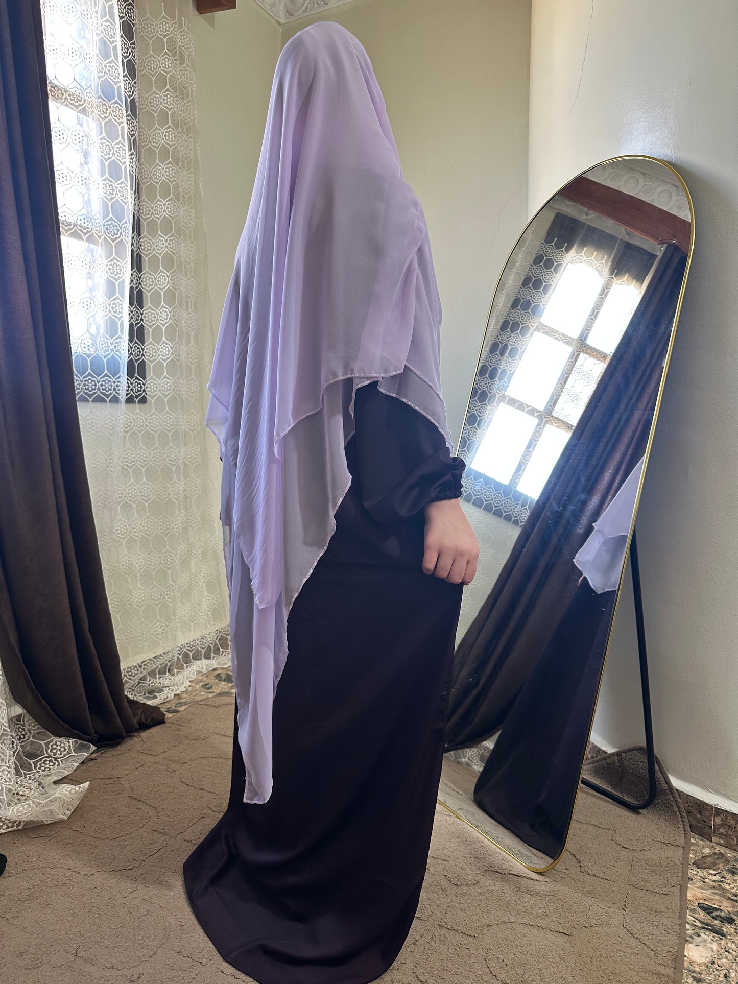 حجاب و إسدال شرعي طبقتين –3500دج 🌸