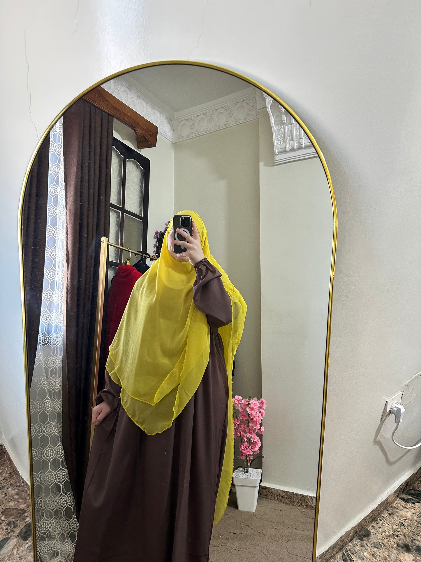 حجاب و إسدال شرعي طبقتين –3500دج 🌸