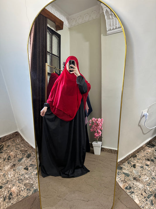 حجاب و إسدال شرعي طبقتين –3500دج 🌸